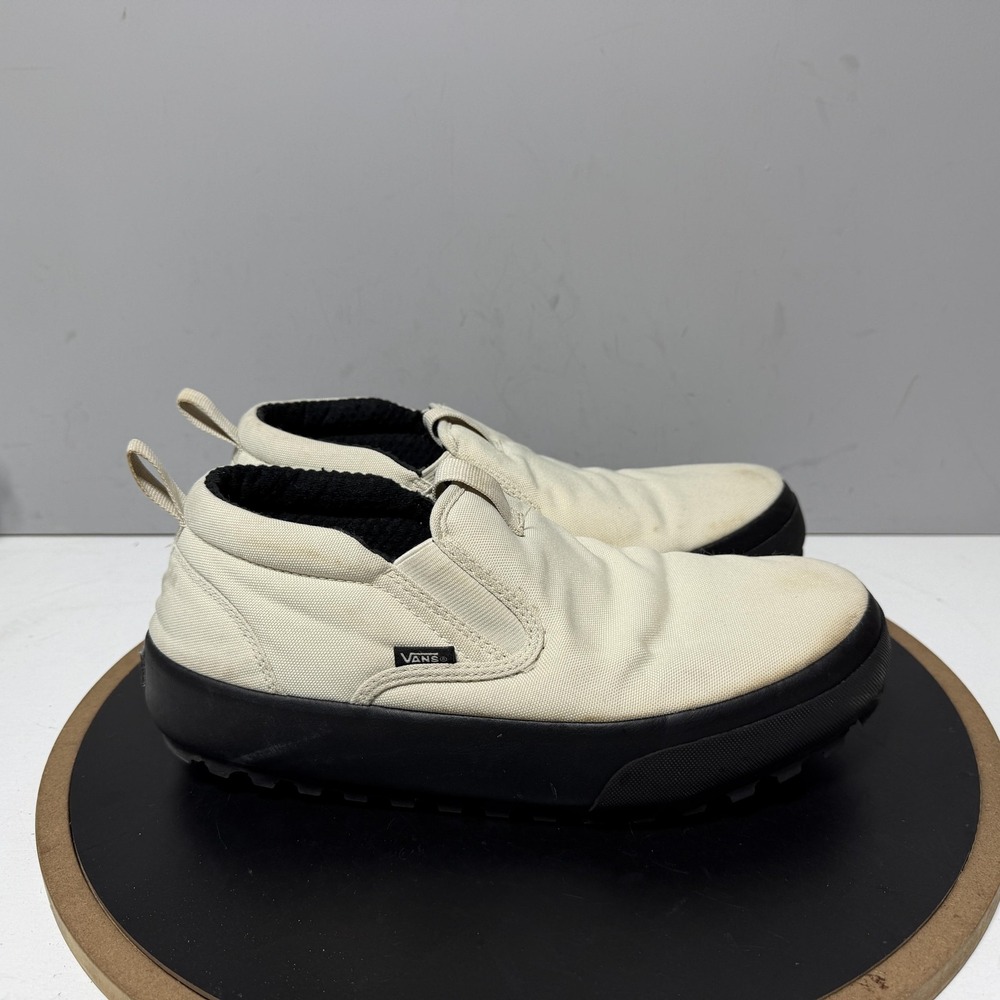 Vans Snow Lodge Slipper Mid Vansguard Shoes Mens Size 10 Beige Canvas